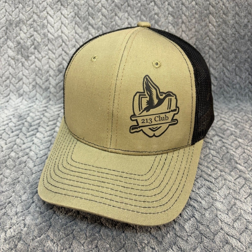NV CAPS 213 Club‎ Duck Snapback OS Khaki Black Mesh Trucker Hat